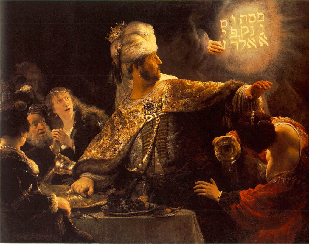 Belshazzars Feast Rembrandt Oil Paintings
